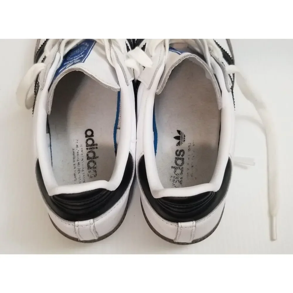 adidas Samba OG Shoes Mens 8 White Black Gum B75806 Lifestyle Street Casual EUC